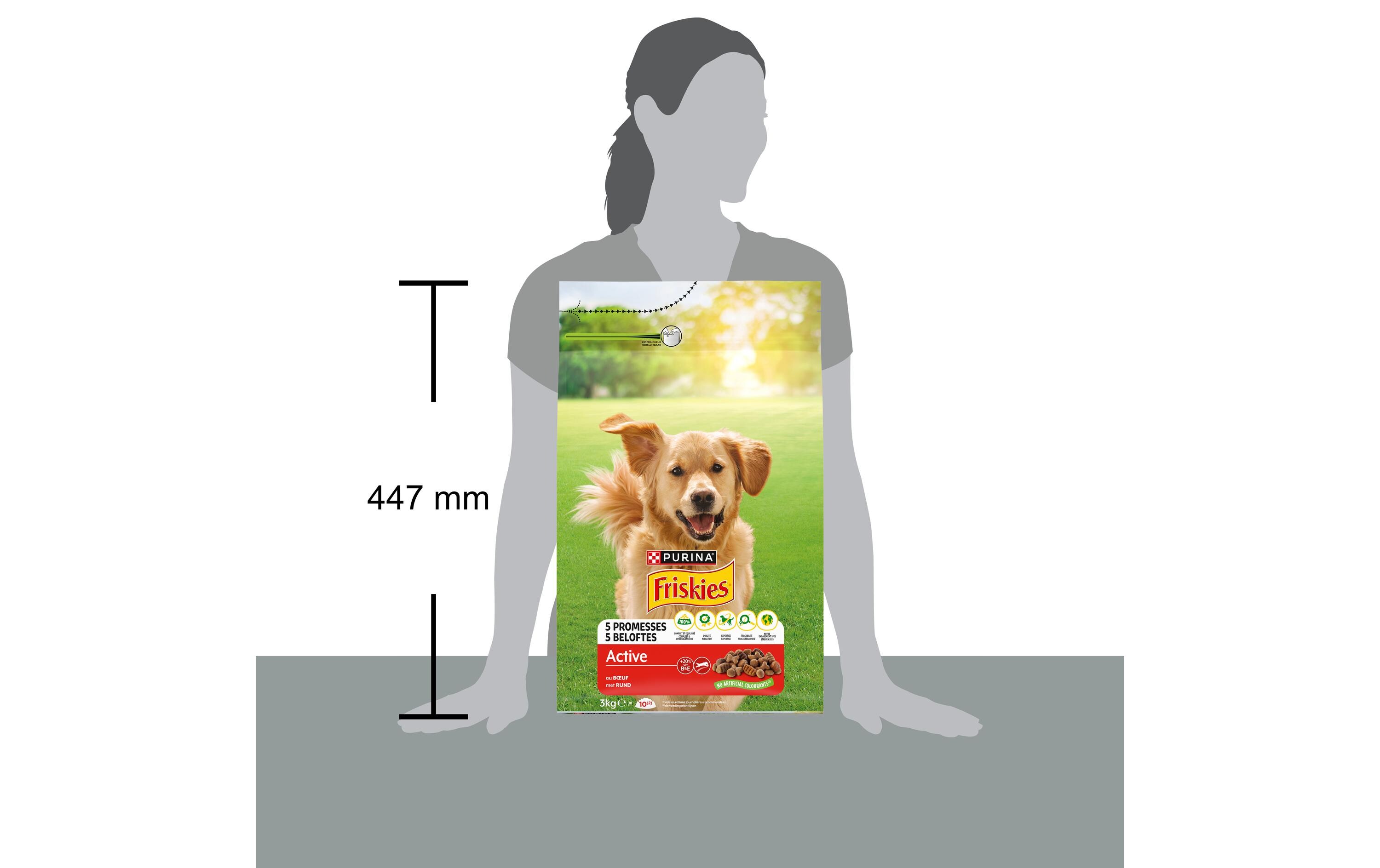 Trockenfutter Active Hund mit Rind 3 kgAlleinfutter für Hunde