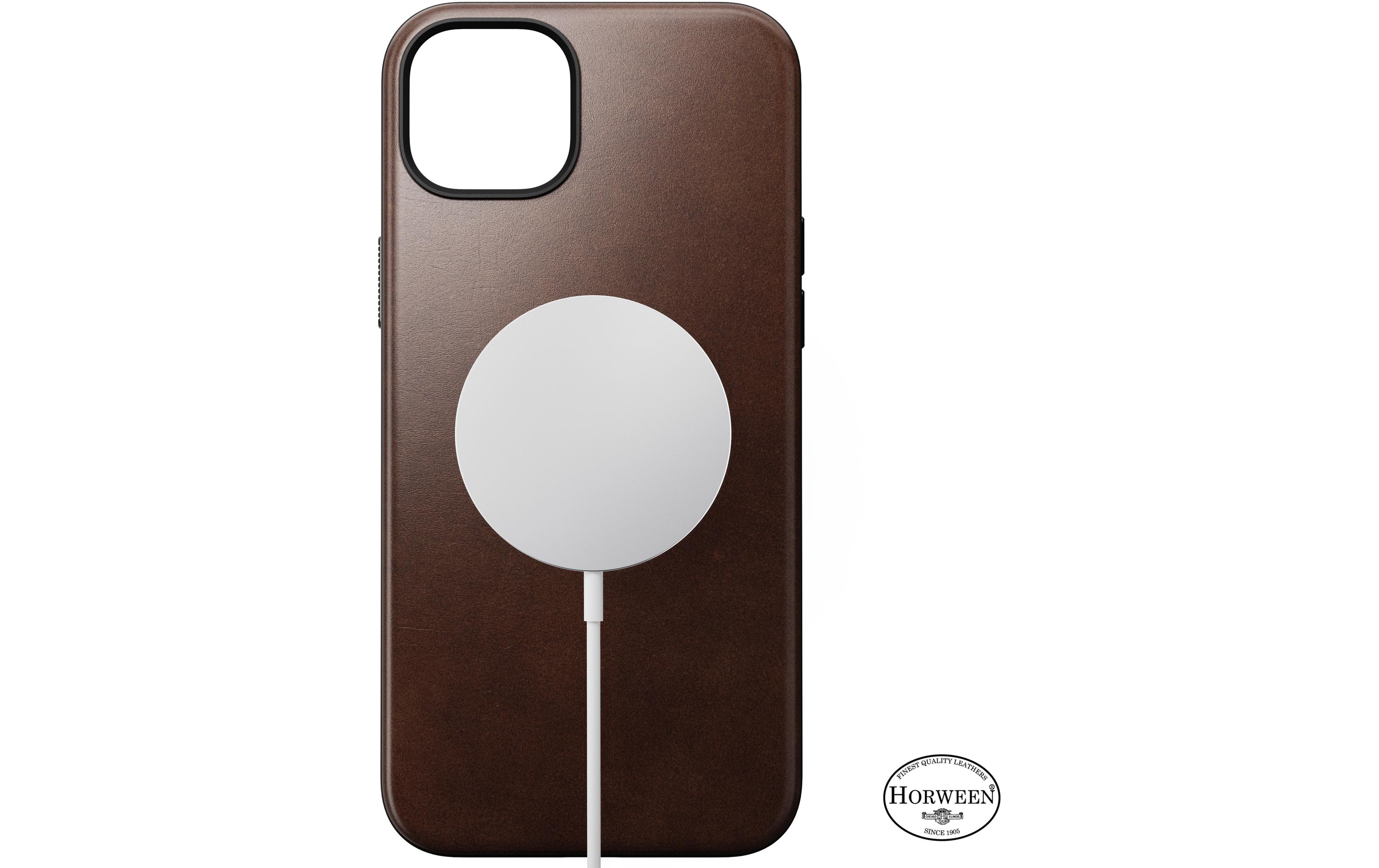 Back Cover Modern Leather Horween iPhone 15 Plus SchwarzModerne Schutzhülle aus Horween Leder für das Apple iPhone 15 Plus