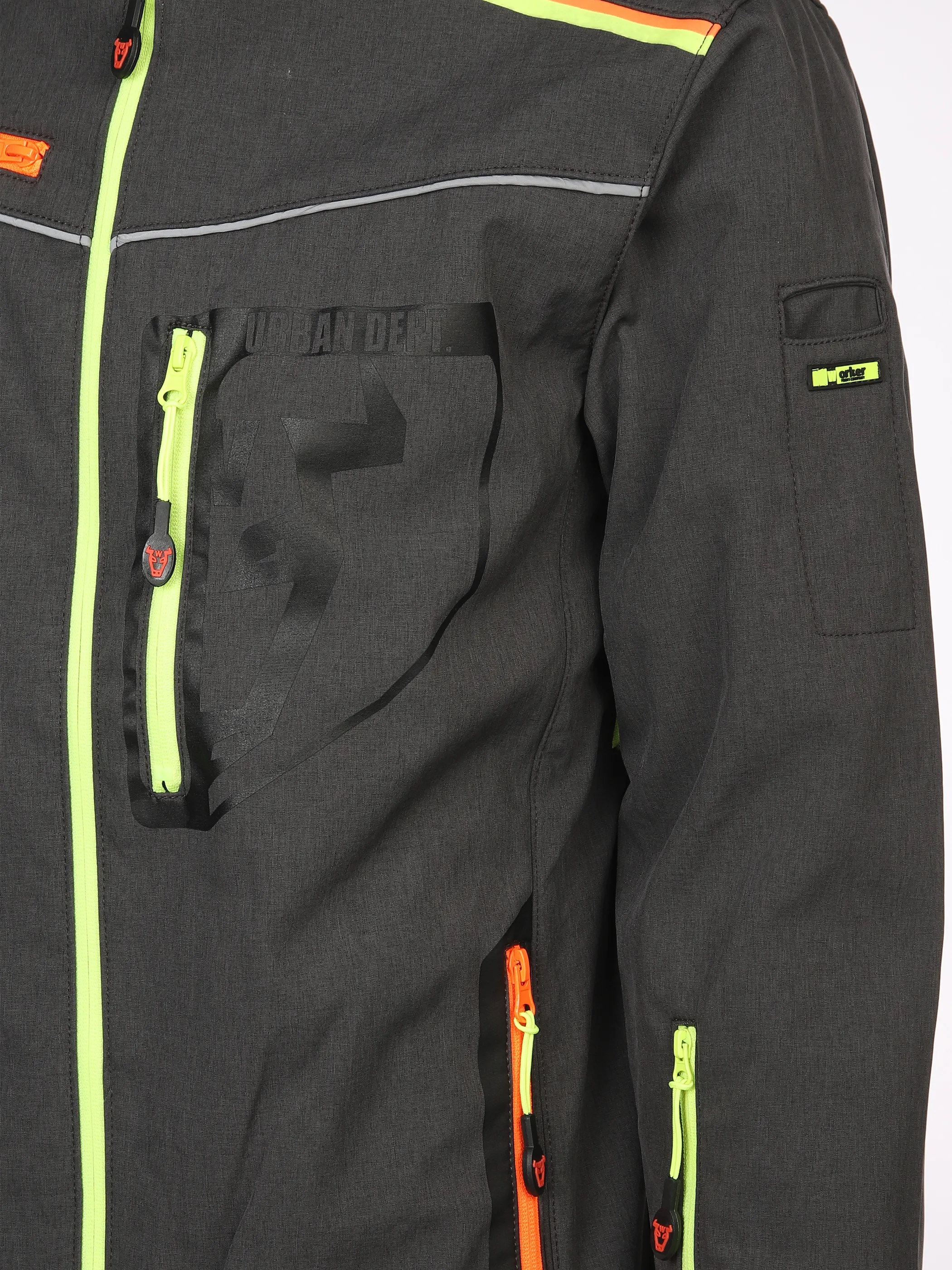 Herren Softshelljacke mit Neondetails
