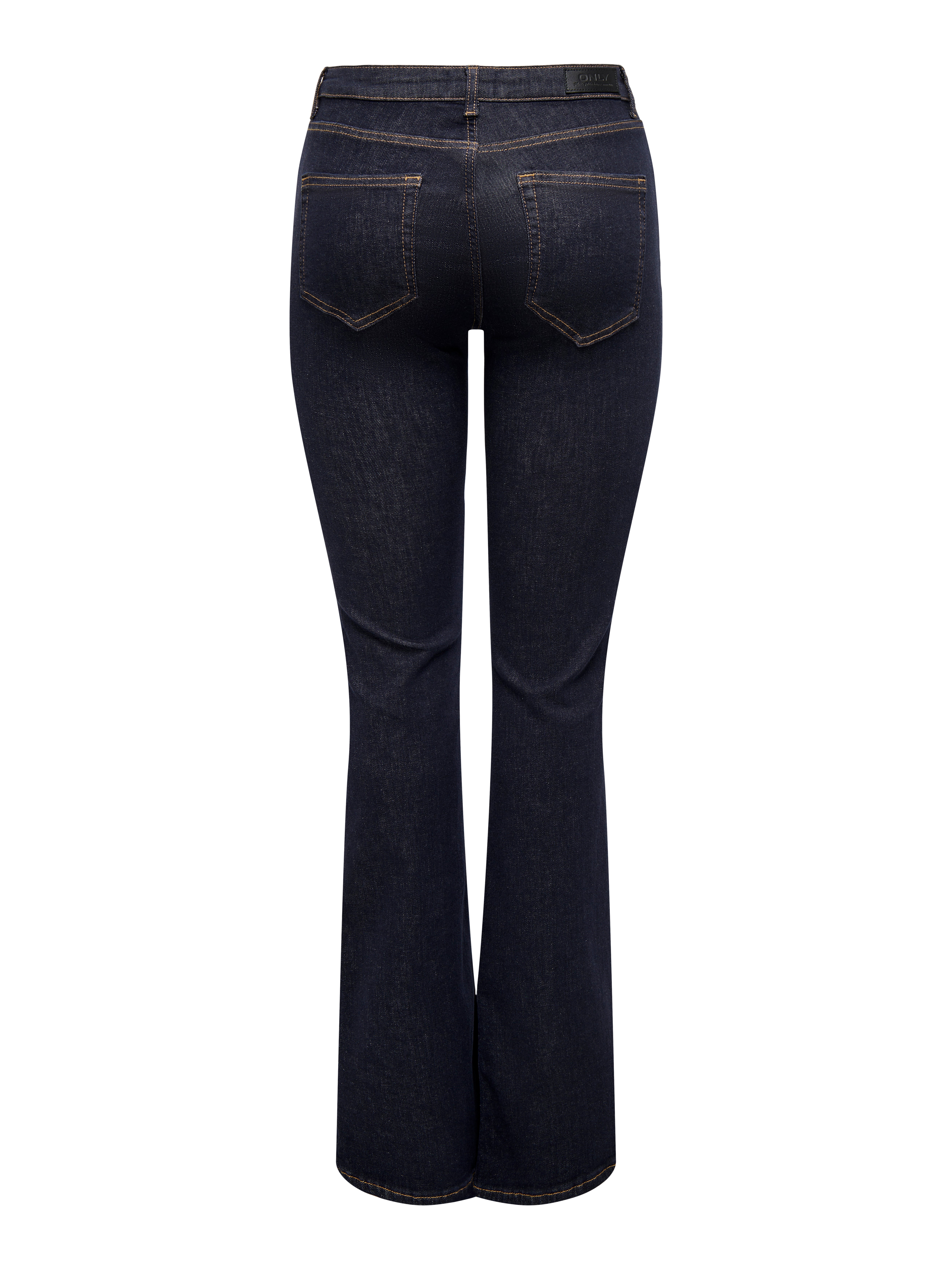 ONLBLUSH Mittlere Taille Ausgestellt Jeans Dark Blue Denim