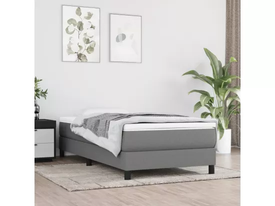 Sommier à lattes de lit Gris foncé 90x200 cm Tissu