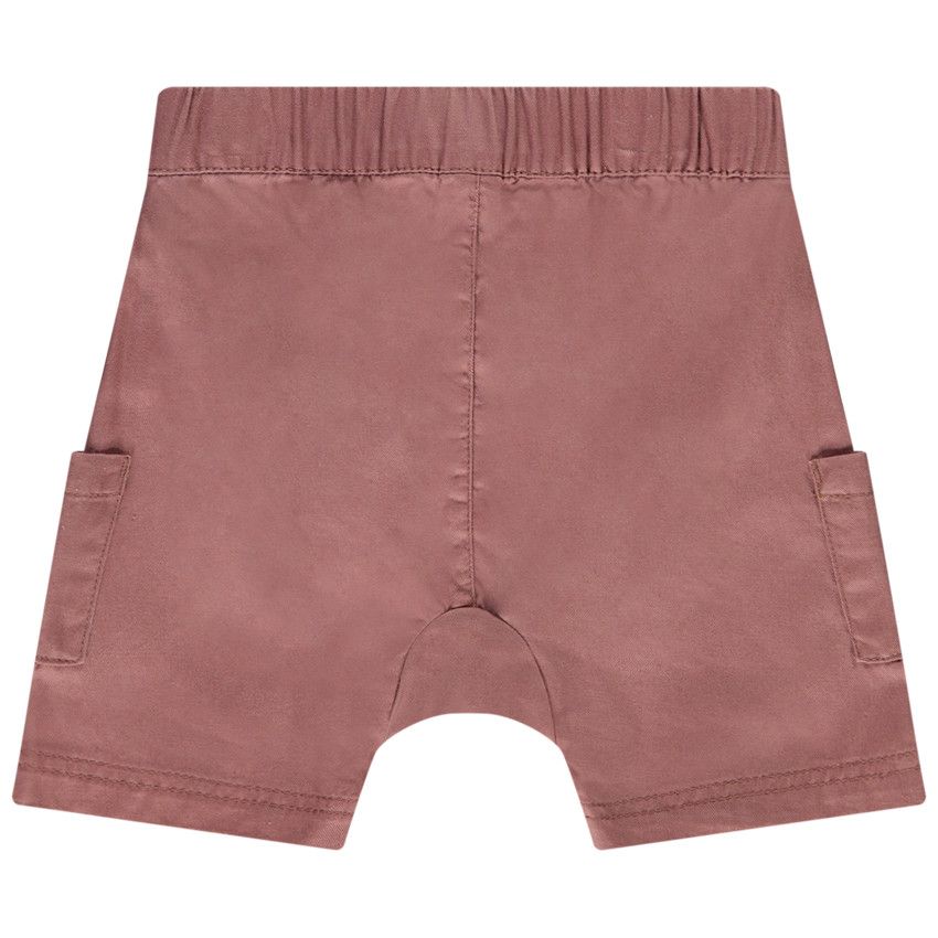 Bermuda en twill style cargo pour bébé garçon - Marron