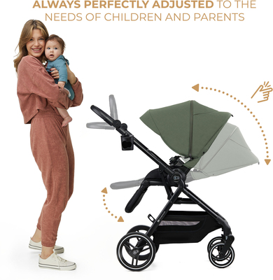 Kinderkraft YOXI 2-in-1 Duovogn, Mystic Green