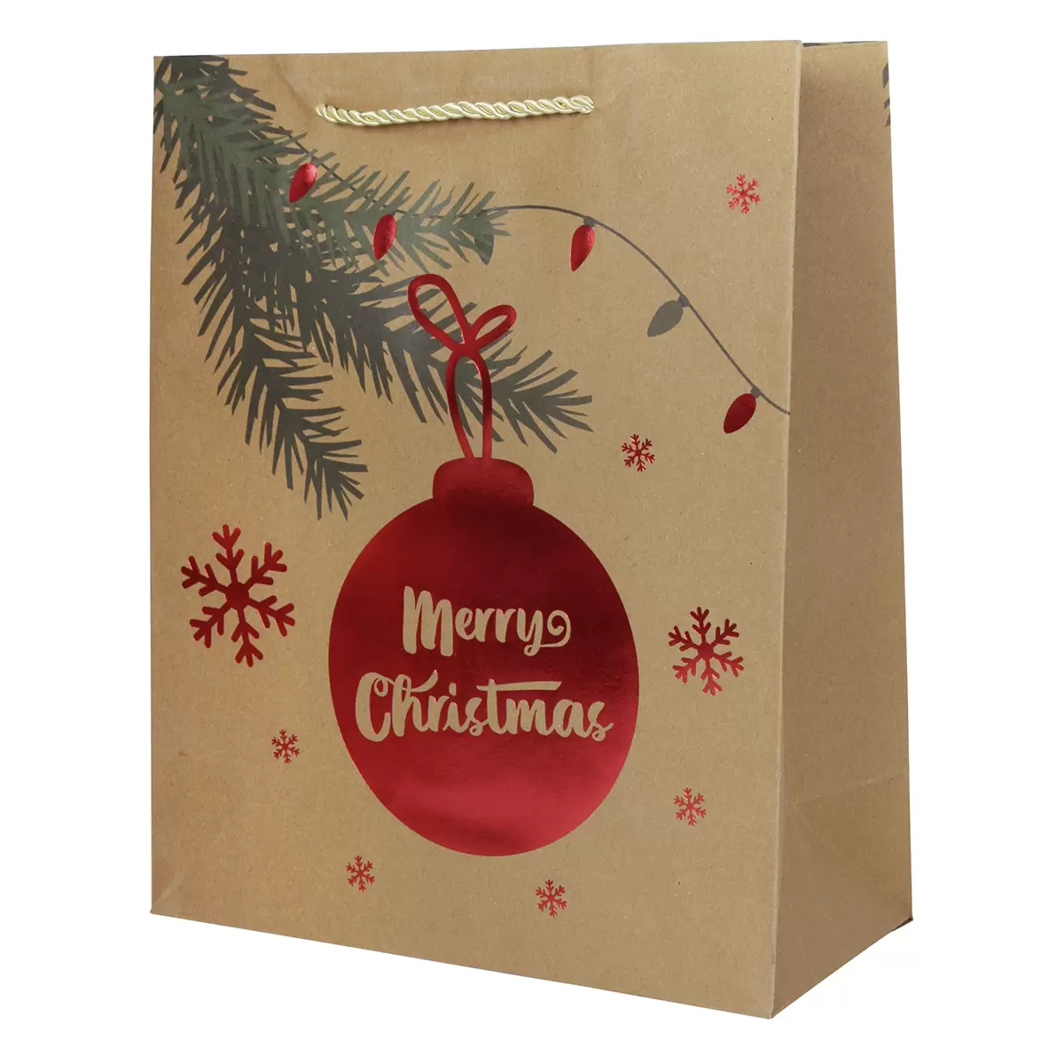 Geschenktüte X-Large Merry Christmas Bunt