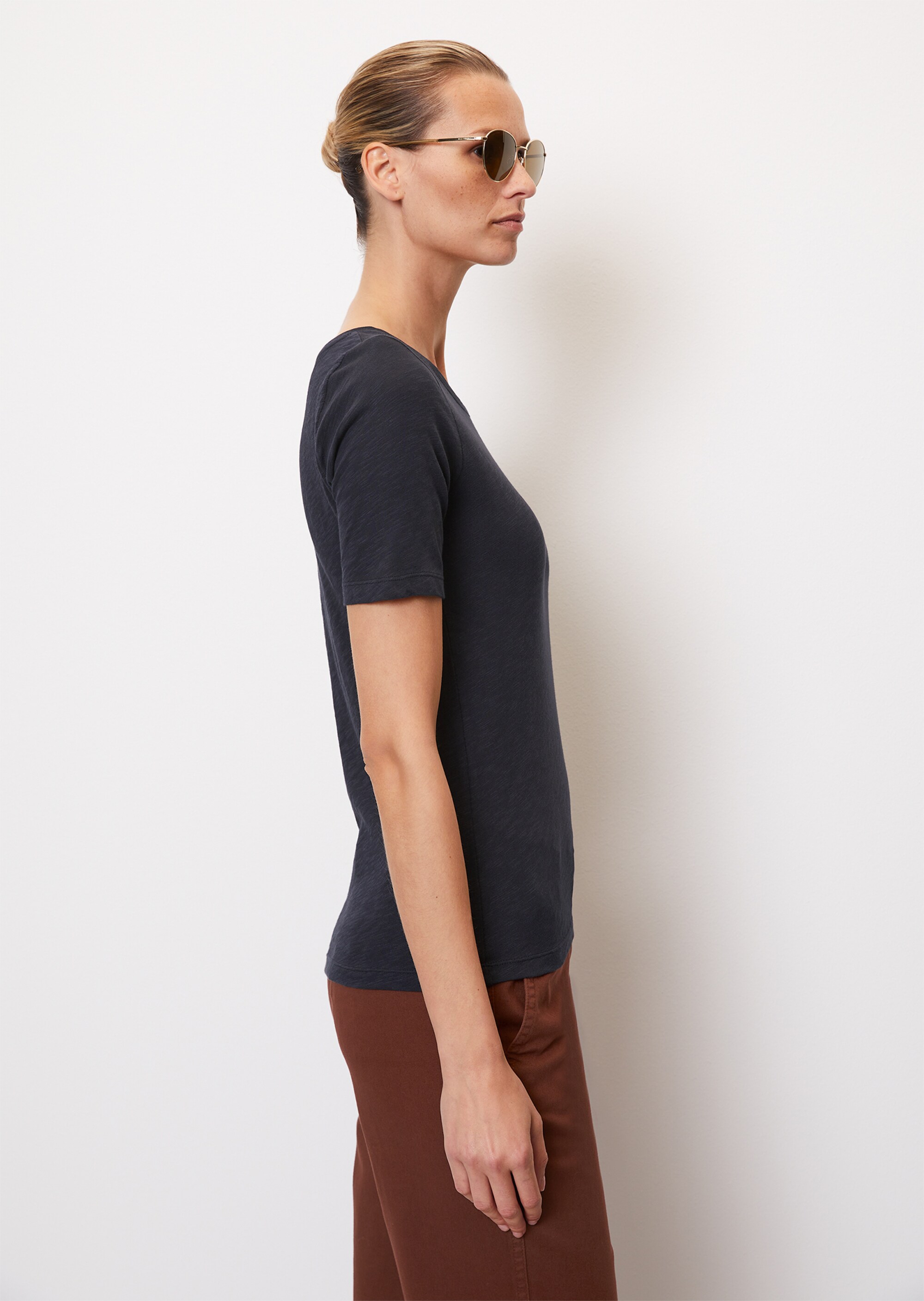 Slub-Jersey-T-Shirt regular aus reinem Organic Cotton