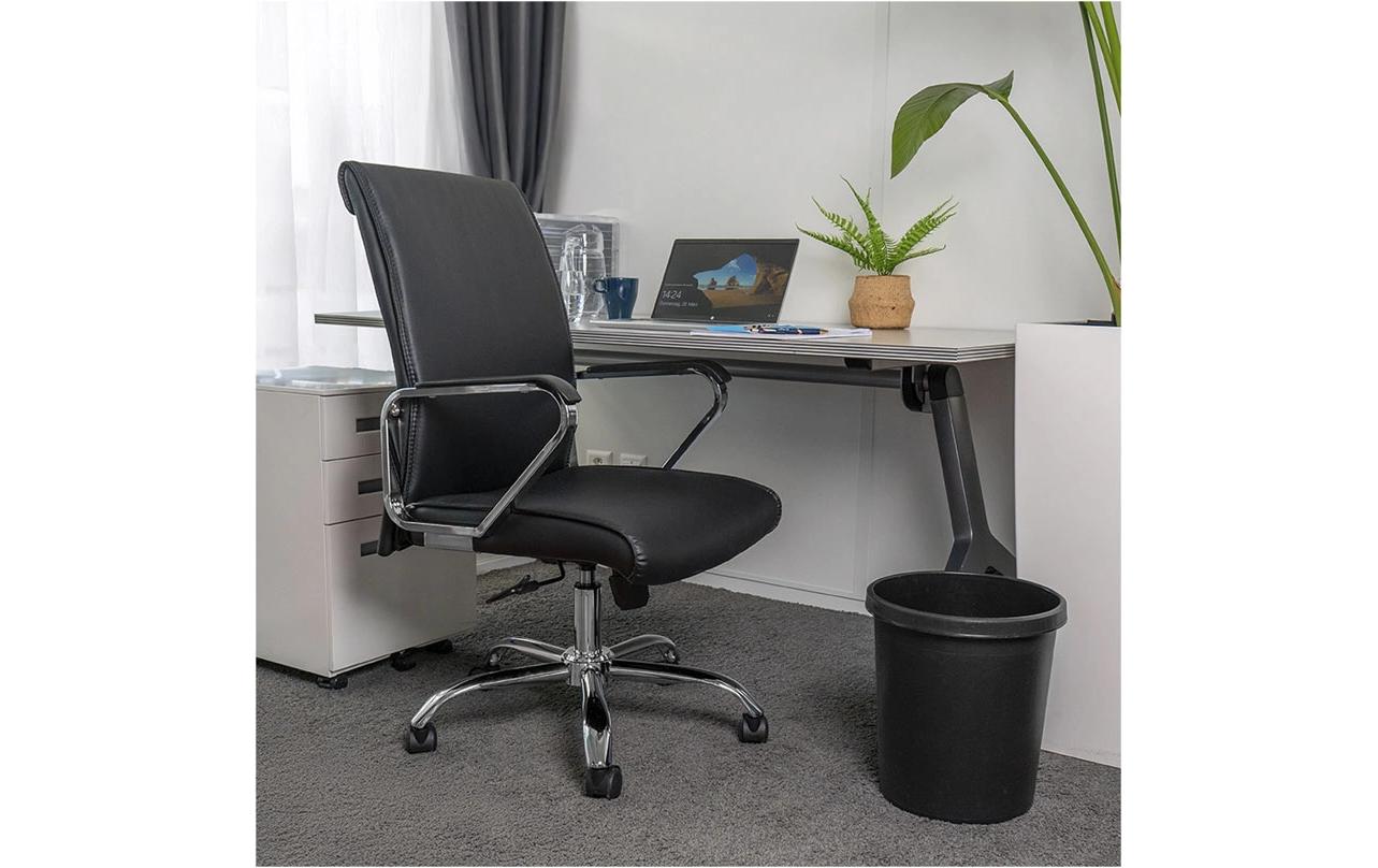 Bürostuhl Comfort Schwarz<br>Drehbarer Stuhl mit Armlehnen
