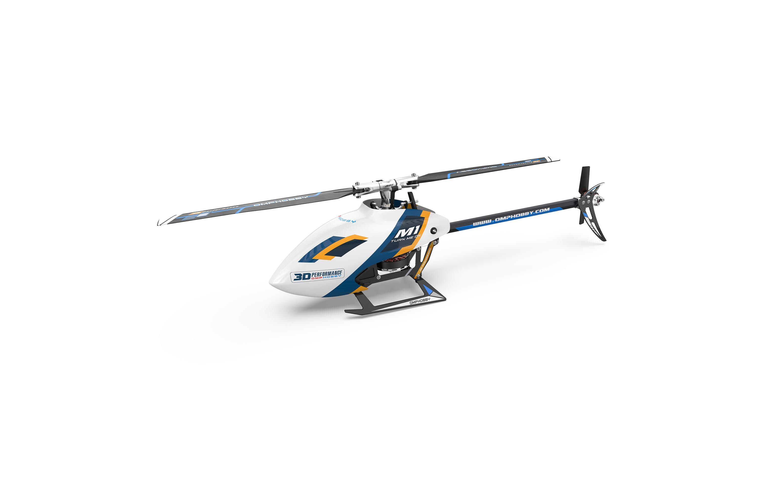 Helikopter M1 EVO Flybarless, 3D, Weiss BNF<br>OMP M1 Evo – Vollwertiger 3D Heli im Mini Format mit nur 290 mm Rotordurchmesser