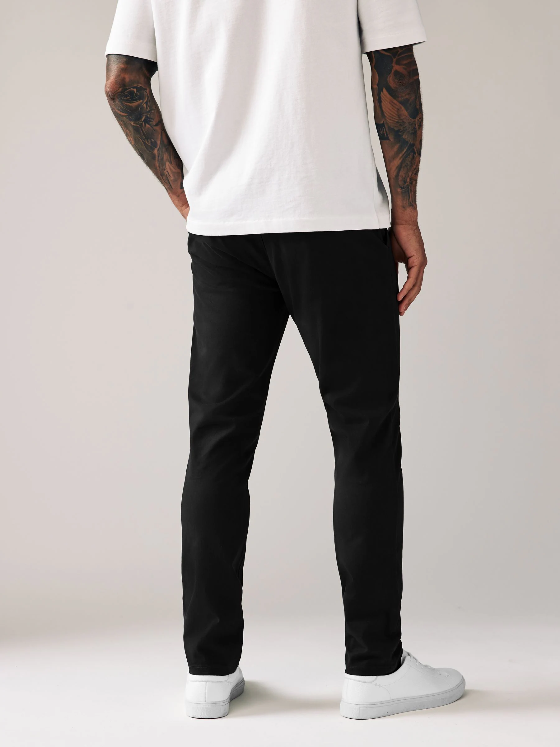Zwart - Skinny-fit stretchchino
