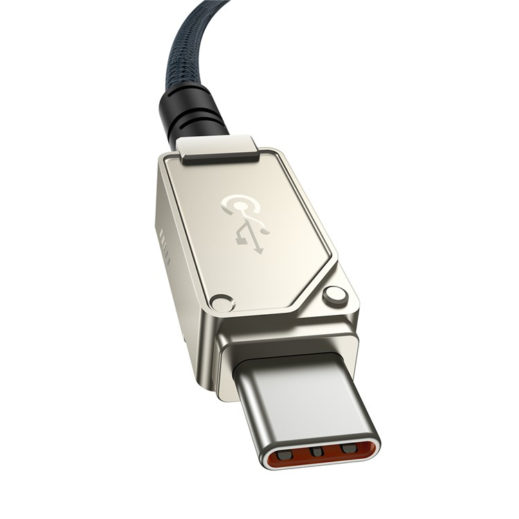 (2m) 100W USB C auf USB C Ladekabel Nylon Datenkabel PD - Weiss