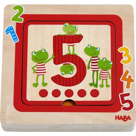 HABA 305529 Holzpuzzle Zahlenfreunde