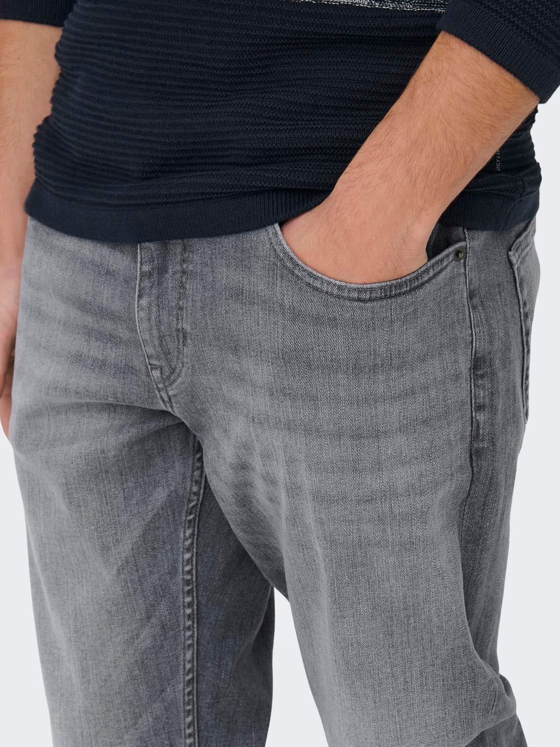 ONSWEFT Mittlere Taille Normal geschnitten Jeans Medium Grey Denim