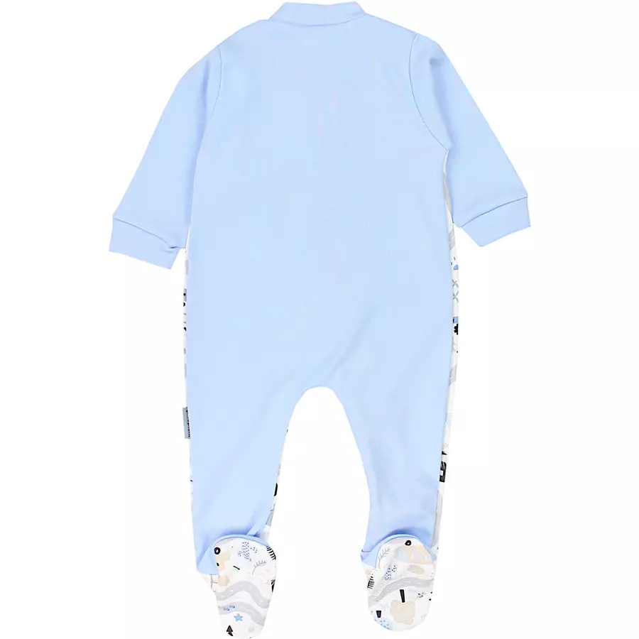 TupTam Baby Unisex Schlafstrampler mit Fuß 3er Pack blaubeige