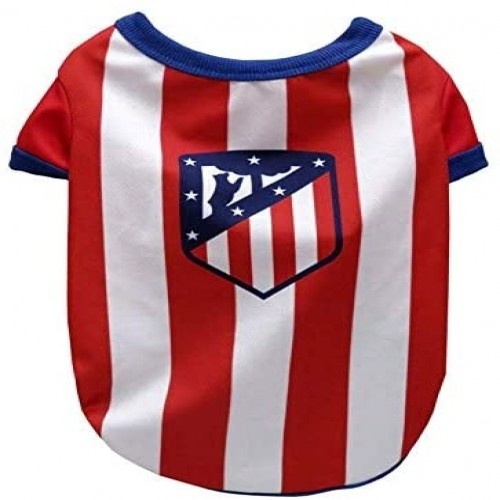 Camiseta para cachorro do Atlético de Madrid, branca e vermelha