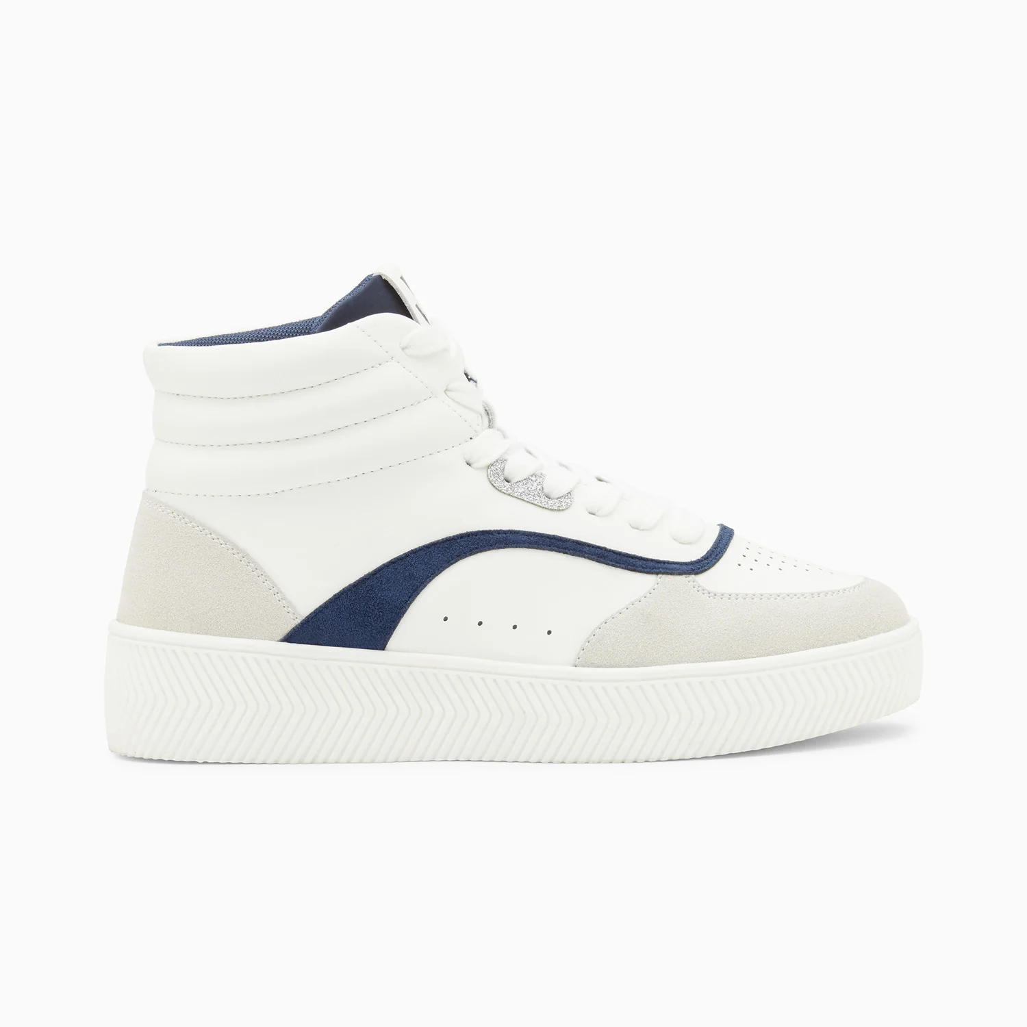 Sneakers-Baskets montantes Jemma blanc et bleu