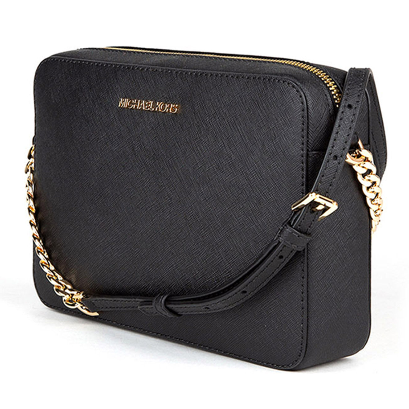 Michael Kors Sac bandoulière en Cuir Jet Set noir - 23.5x15x5 cm