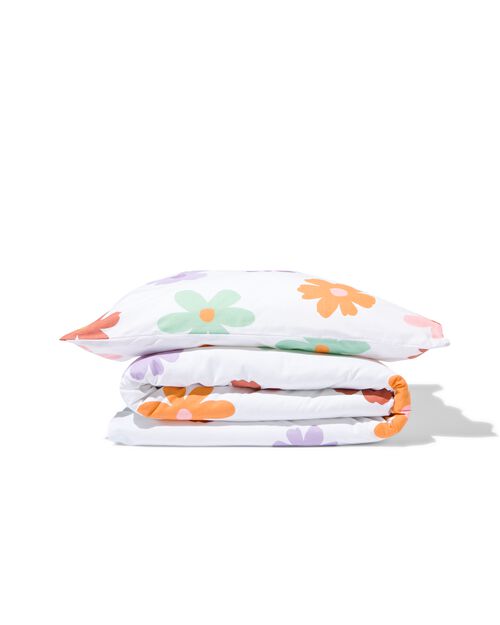 housse de couette coton doux enfant 120x150 fleurs