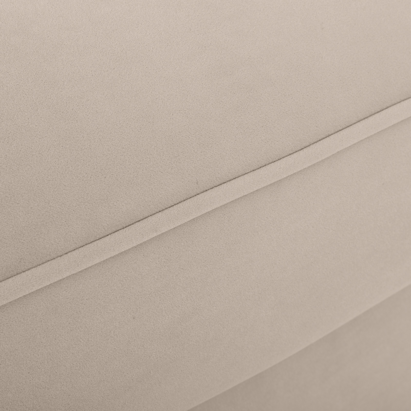 Ecksofa - beige - Velvet - Liegefunktion und 2 Staukästen