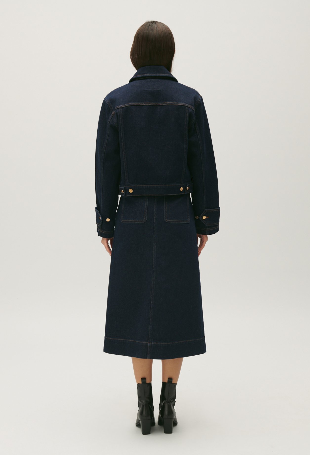 Veste jean bleu brut