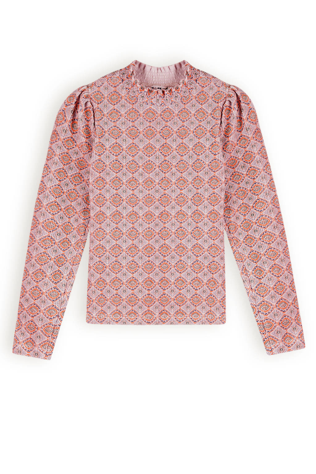 NONO longsleeve Koss met all over print lichtroze
