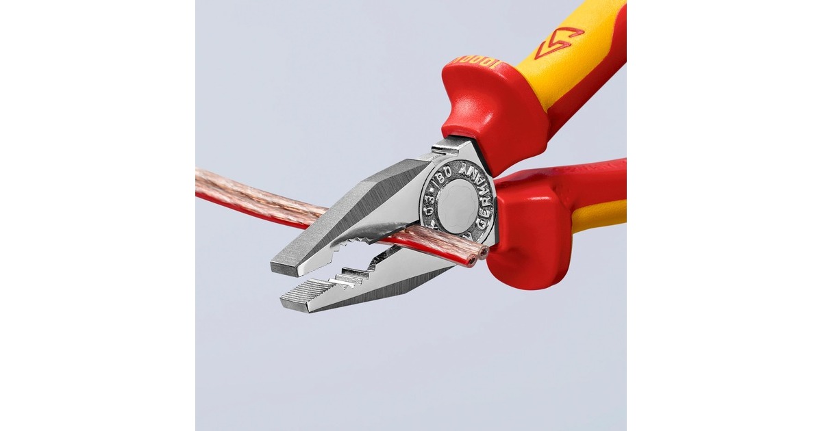 KNIPEXCombitang 03 06 180 combinatietang  (Rood/geel, VDE-getest)