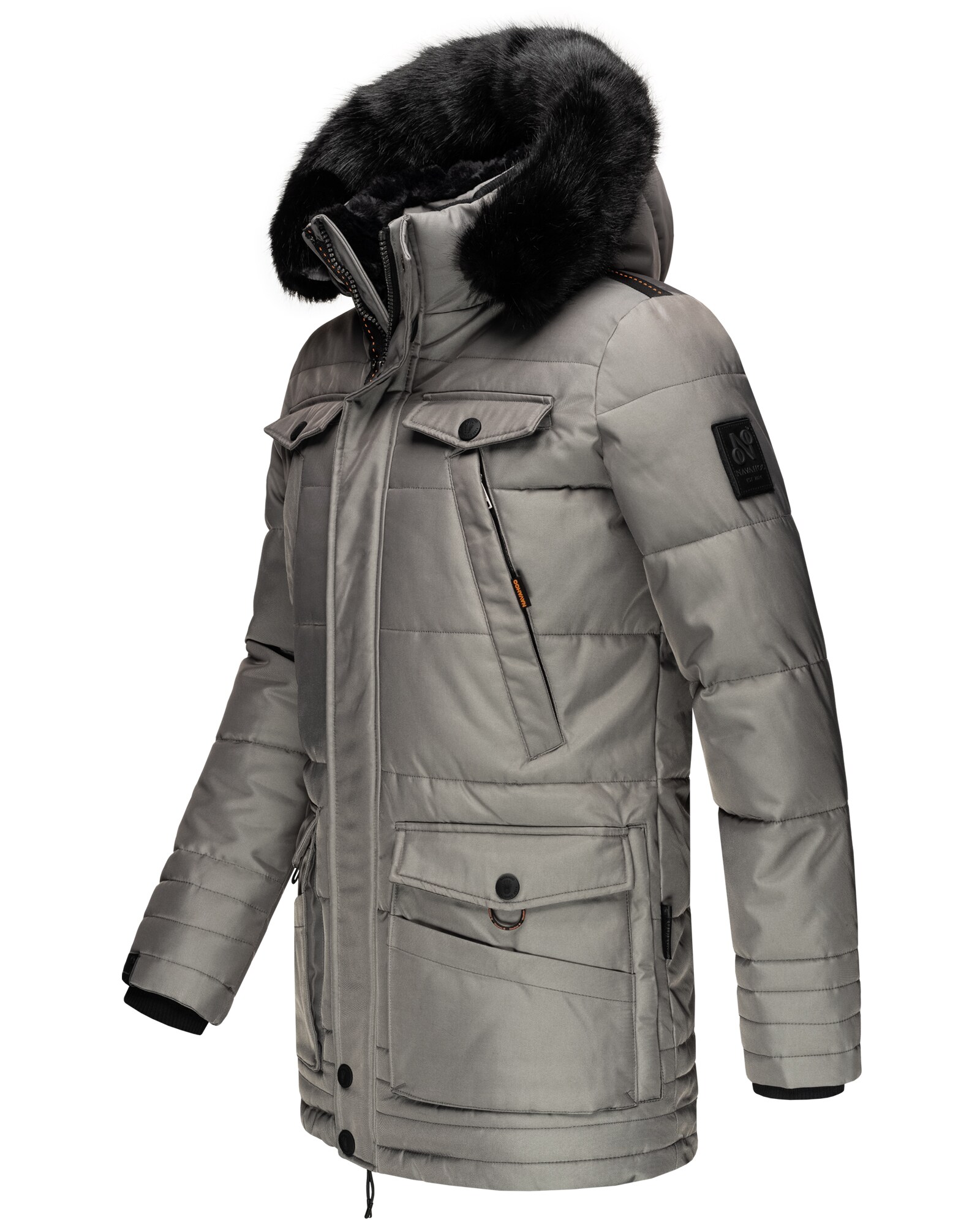 NAVAHOO Herren stylischer Winterjacke Wintermantel mit abnehmbarer Kapuze Luaan