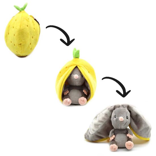 Flipetz Peluche 2 en 1 - Souris & Citron   de               Les Déglingos
