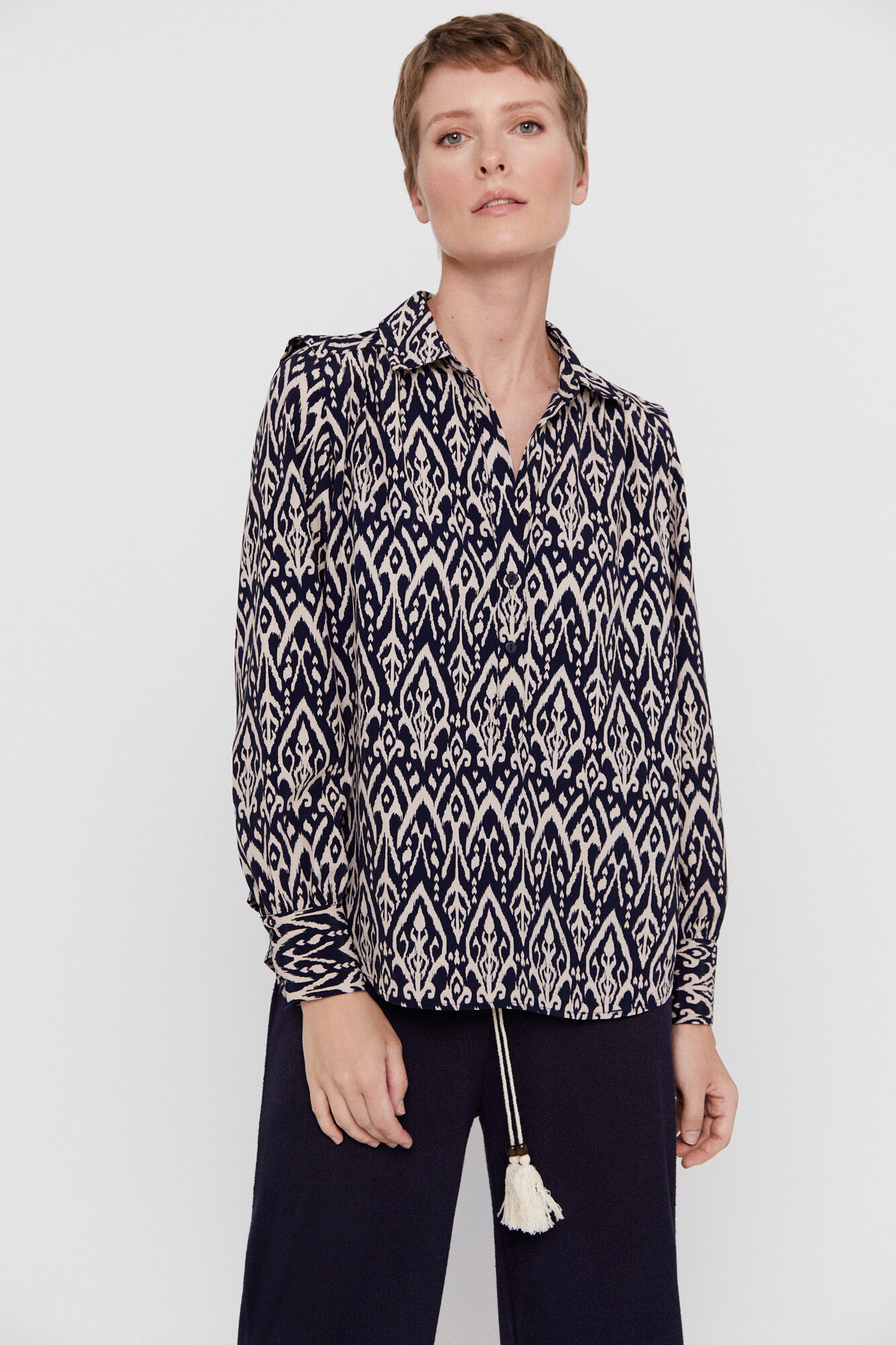 Blusa estampada - Estampa azul