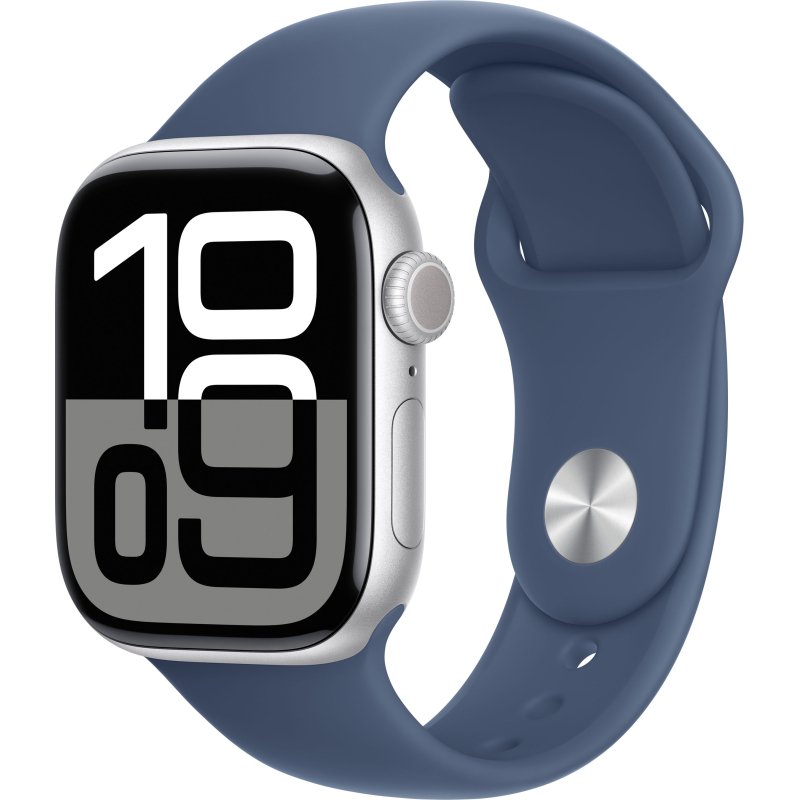 Apple Watch Series 10 OLED 42 mm Numérique 374 x 446 pixels Écran tactile Argent Wifi GPS (satellite)