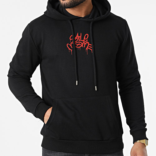 Sweat Capuche Toto Noir Rouge