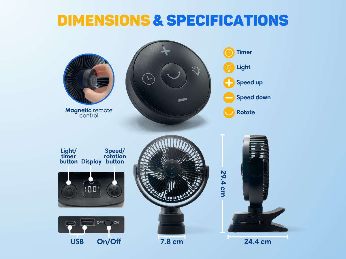 Vulpes Goods MAX USB tafelventilator