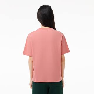 T-shirt relaxed fit en jersey de coton pima léger T-Shirts - Rose - Lacoste - Femme