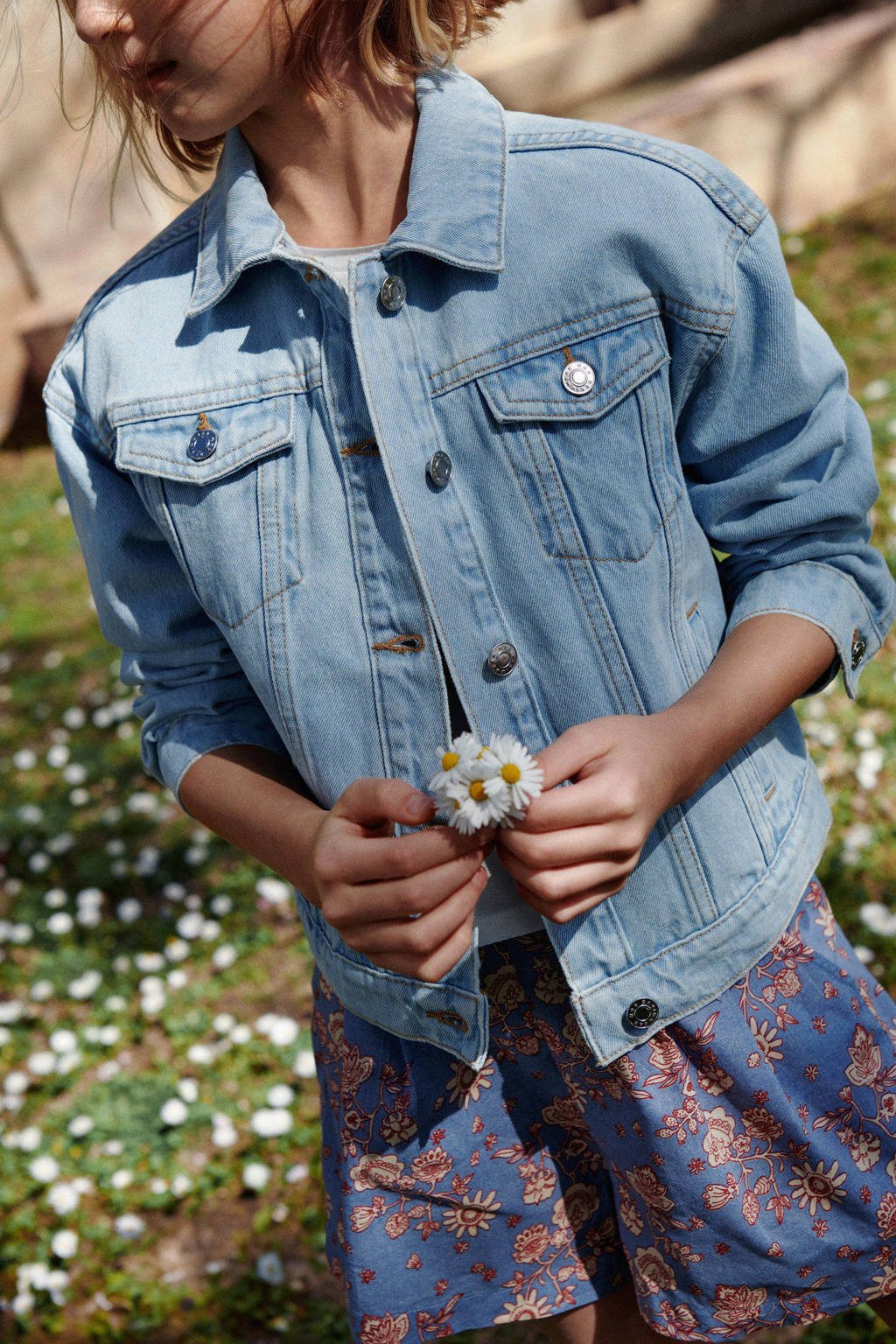 Mango Kids spijkerjas light blue