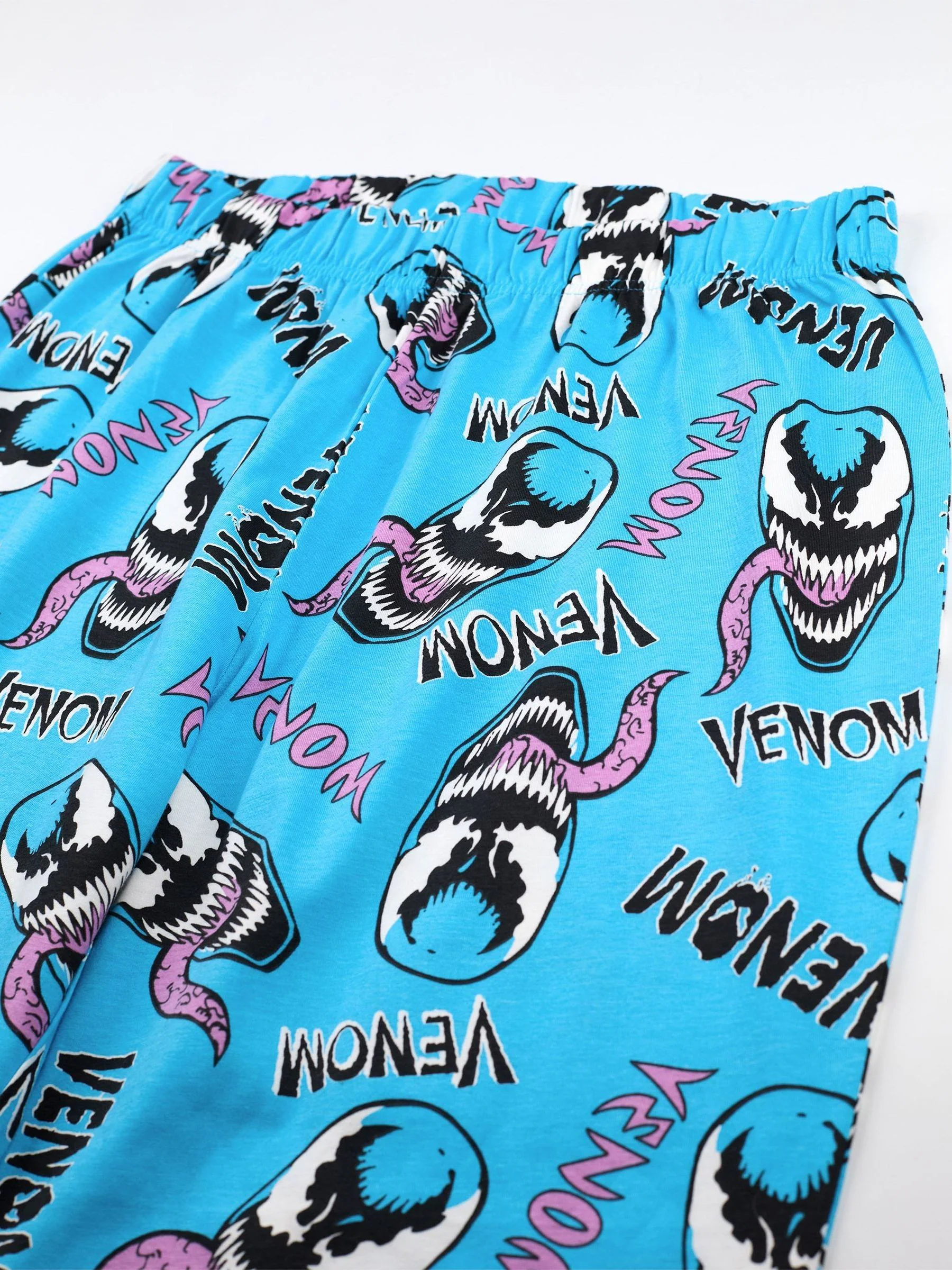 Vanilla Underground Marvel Venom pyjama met korte mouwen en lange pijpen voor heren van 100% katoen