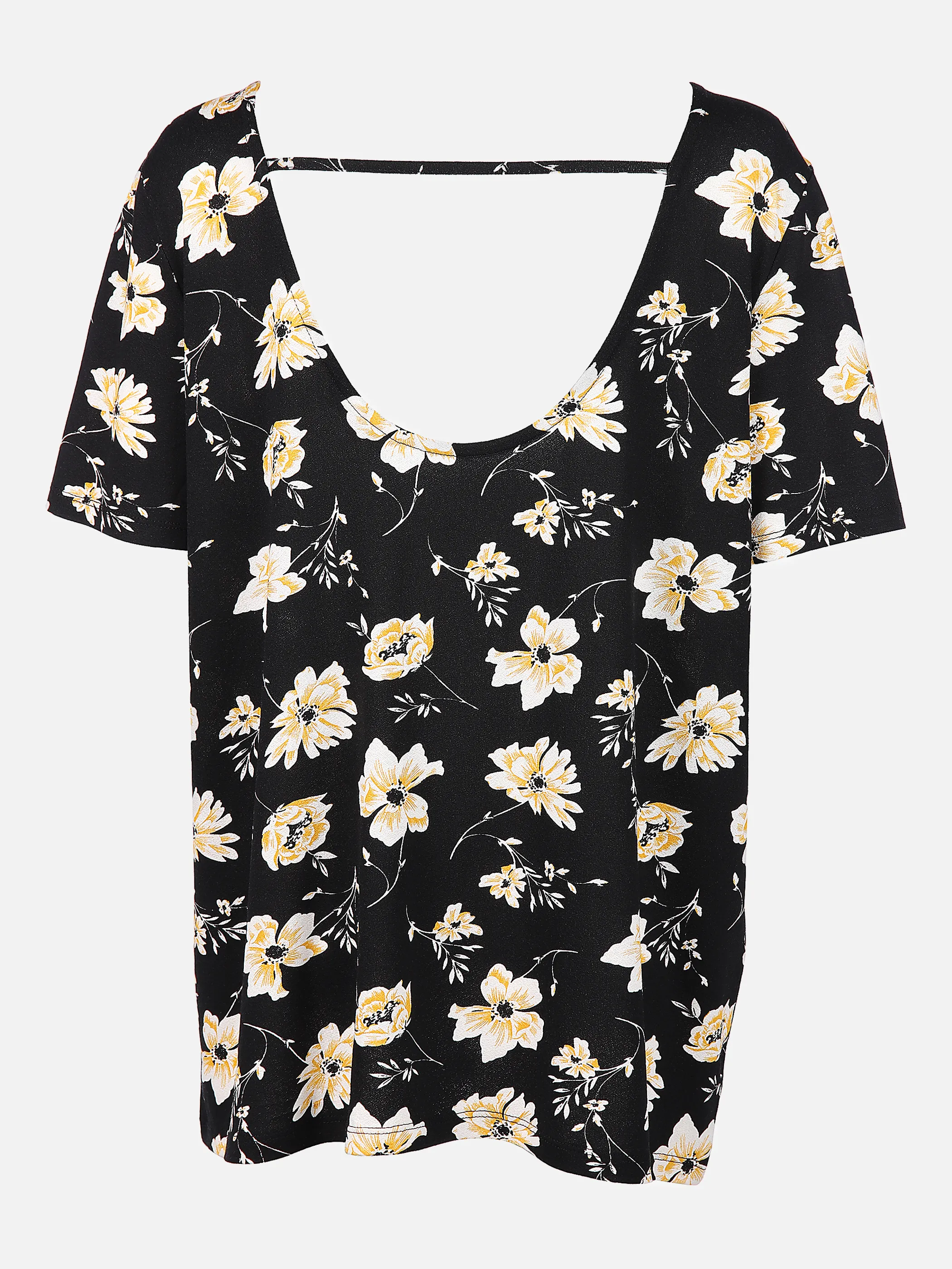 Only Carmakoma CARBANDANA S/S TOP mit tiefem Rückenausschnitt