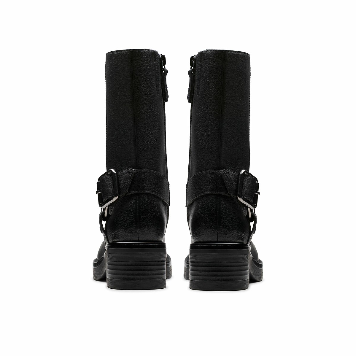 CLARKS<br>Botas de couro estilo motociclista Rebelle Up
