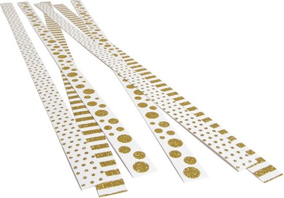 Strimler Selvklæbende Guld Motiver 15X420Mm 6Stk. - Syrefri