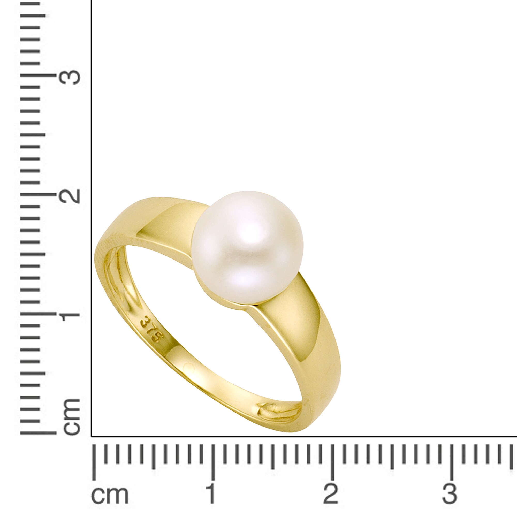 Fascination by Ellen K. Ring Gold 375 Perle weiß 7,5-8mm