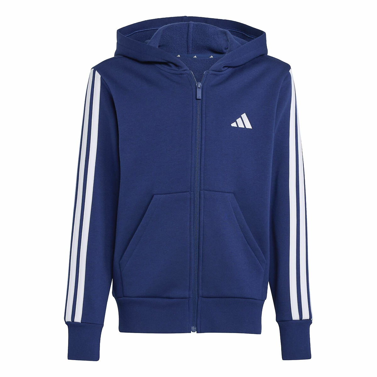 ADIDAS ROUPAS ESPORTIVAS<br>Suéter com zíper em fleece escovado