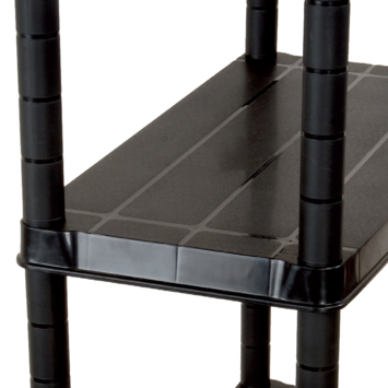 Rek plastic 172x61x31 cm zwart 125 kg
