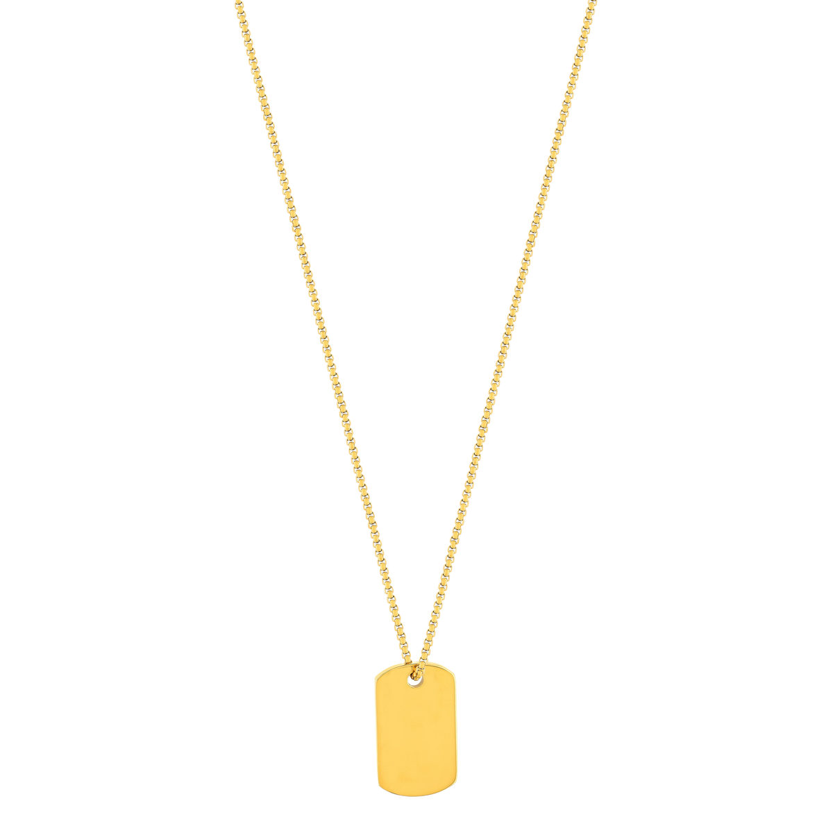Collier acier doré jaune 55 cm