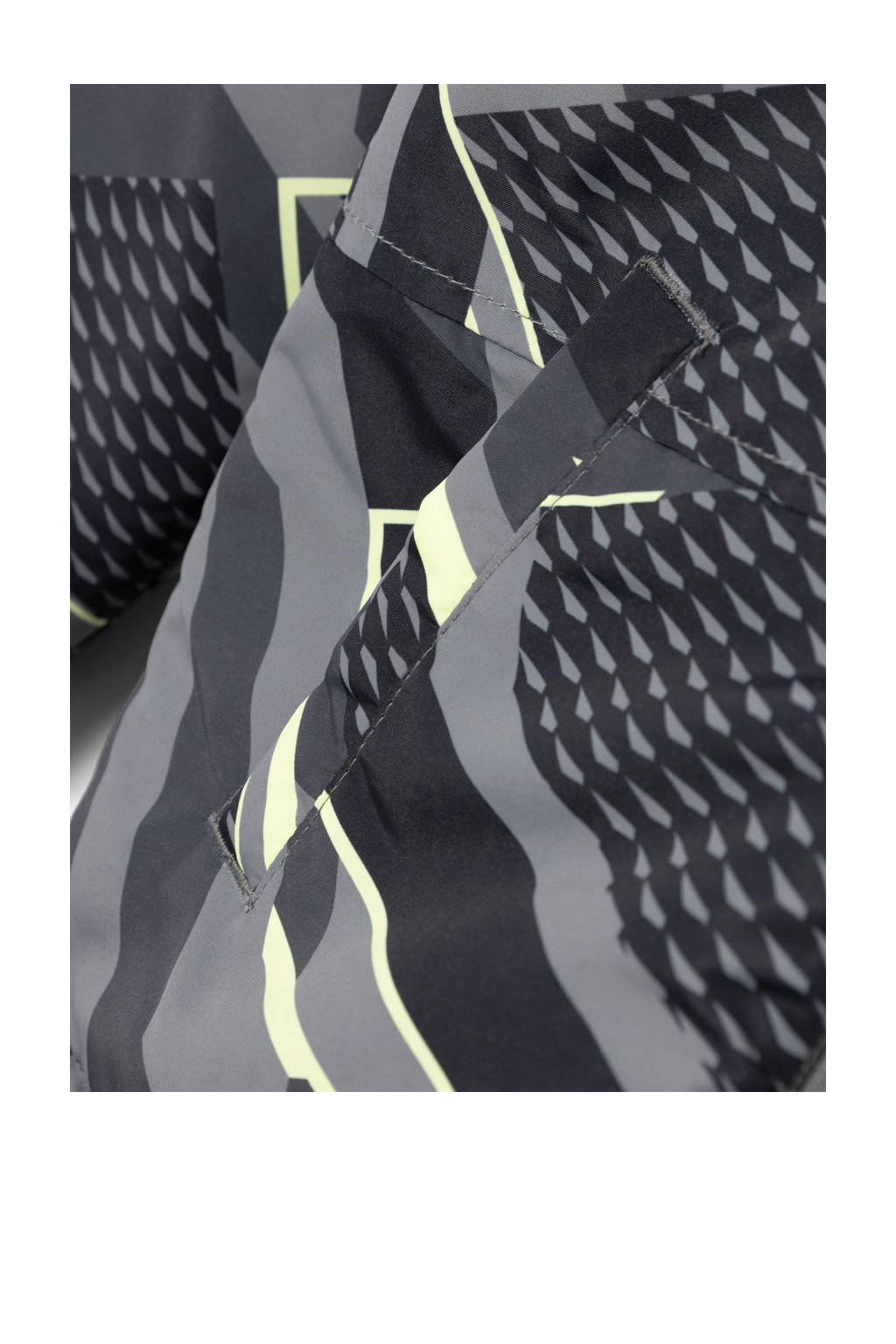 NAME IT winterjas NKMMAX met all over print zwart/grijs