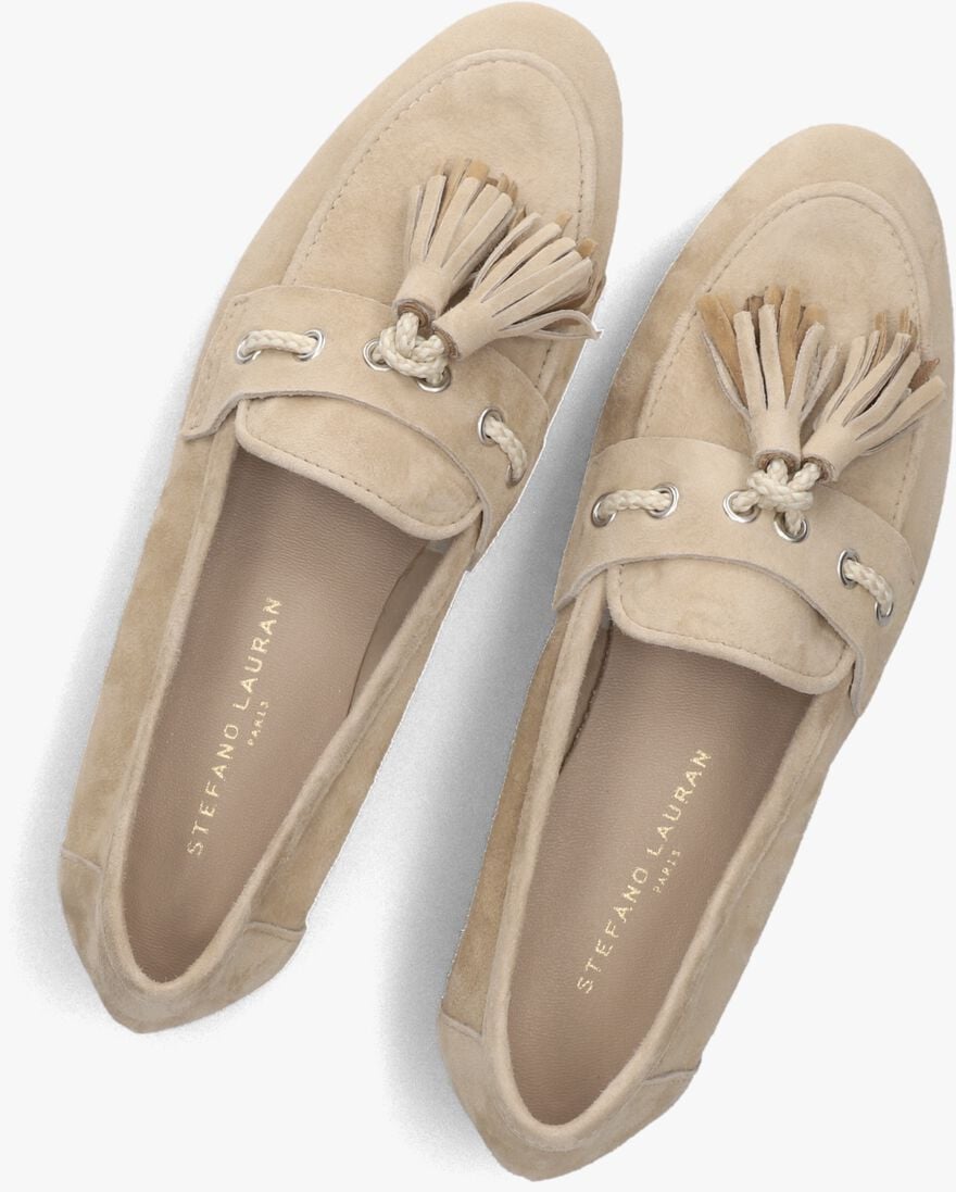 beige stefano lauran loafers atena