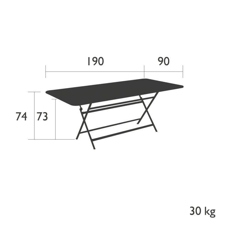 Fermob Caractère tuintafel 90x190 Honey