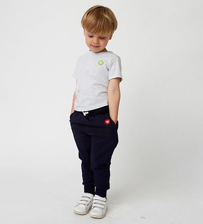 Wood Wood Sweatpants - Ran Kids - Navy m. Bindeb?nd