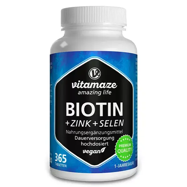 Vitamaze Biotina 10mg + Zinco + Selênio 365 comprimidos