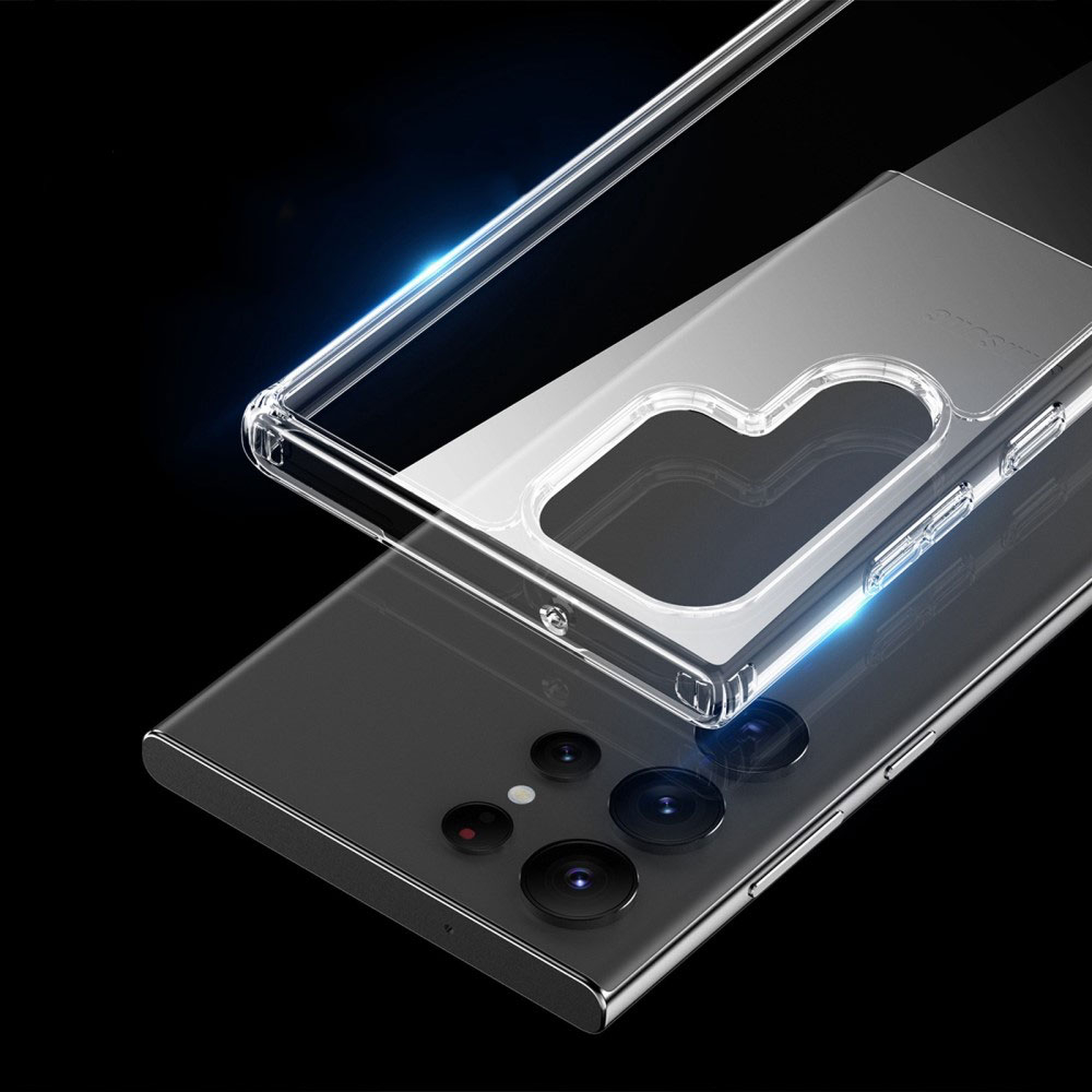Samsung Galaxy S23 Ultra 5G Hybrid Hardcase Hülle TPU Bumper   Kunststoff Rückseite - Transparent