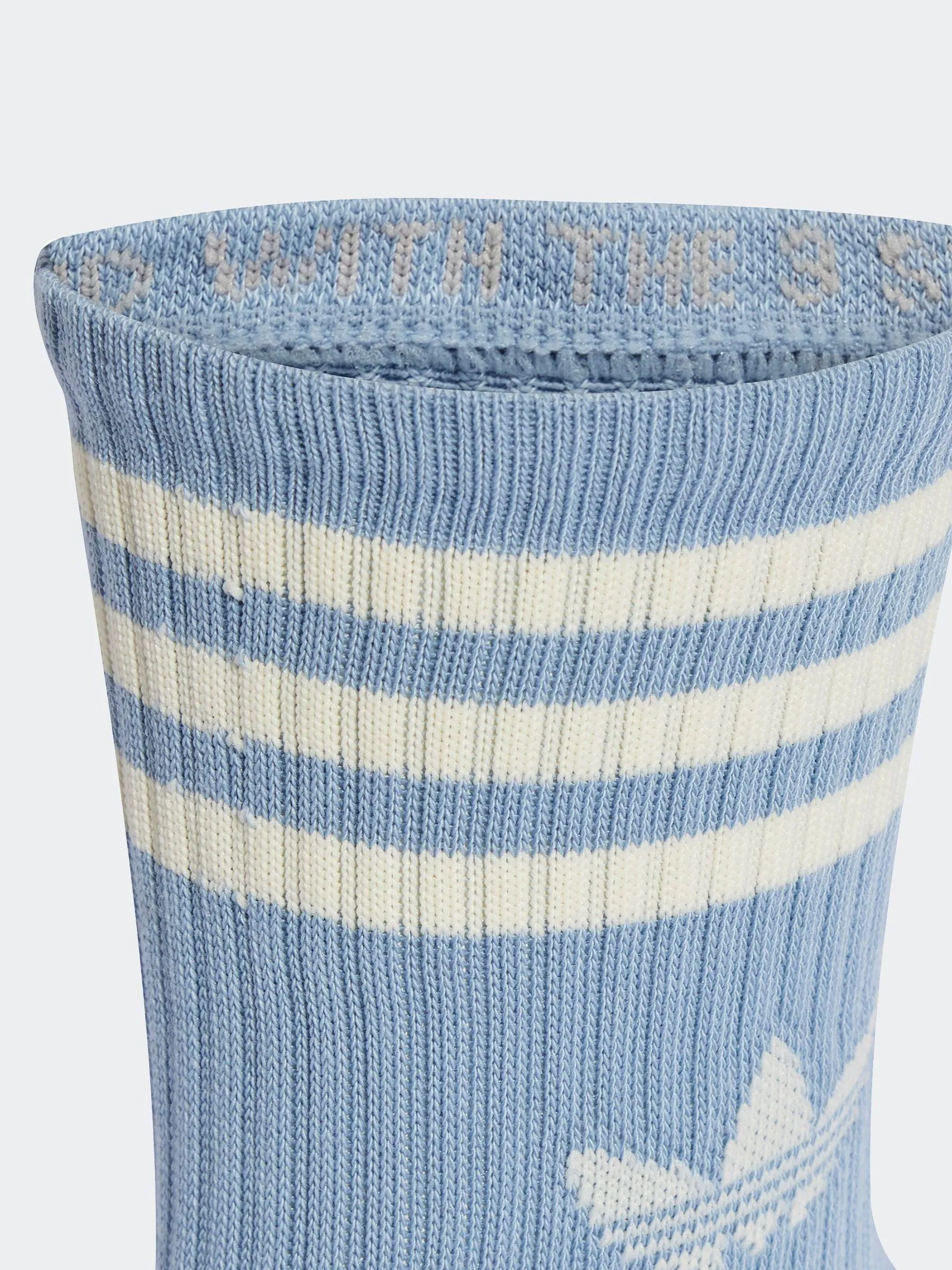 Lichtwit - Adidas Originals 3-Strepen Crew Sokken 3 paar