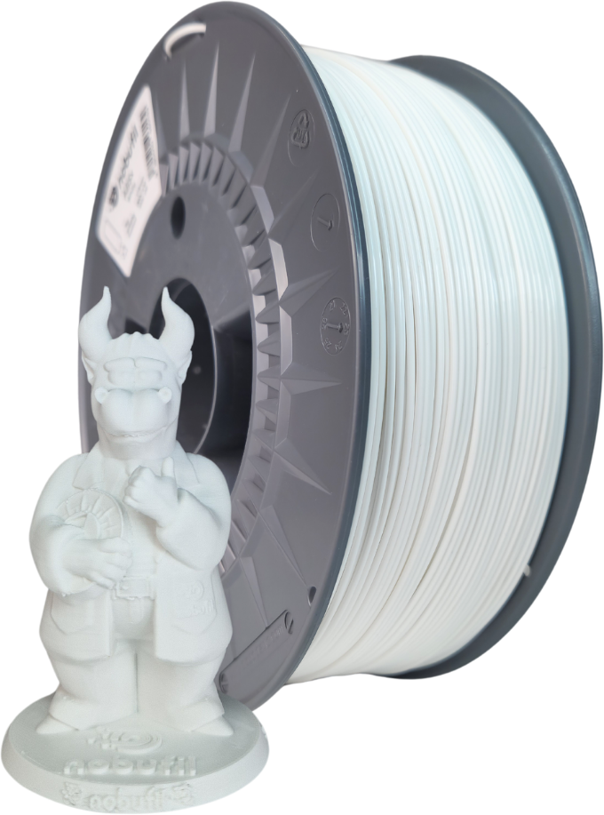 Nobufil  PETG White, 1,75 mm / 1000 g    Leicht zu druckendes PETG Filament aus recyceltem Kunststoffabfall