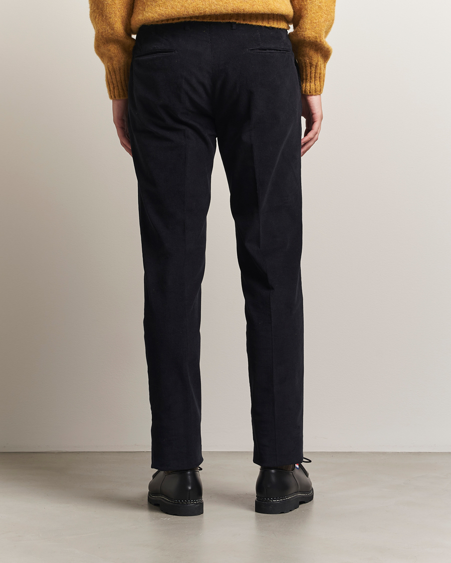Incotex Slim Fit Baby Corduroy Trousers Navy