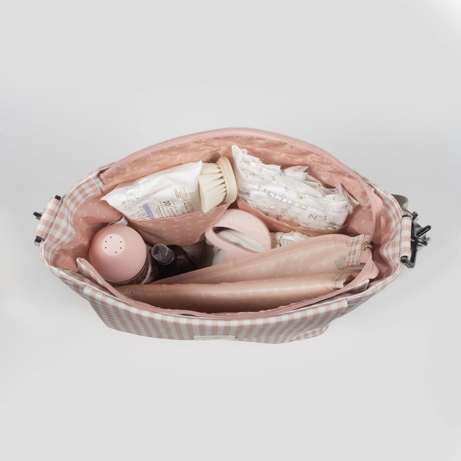 Walking Mum Wickeltasche I Love Vichy Rosa
